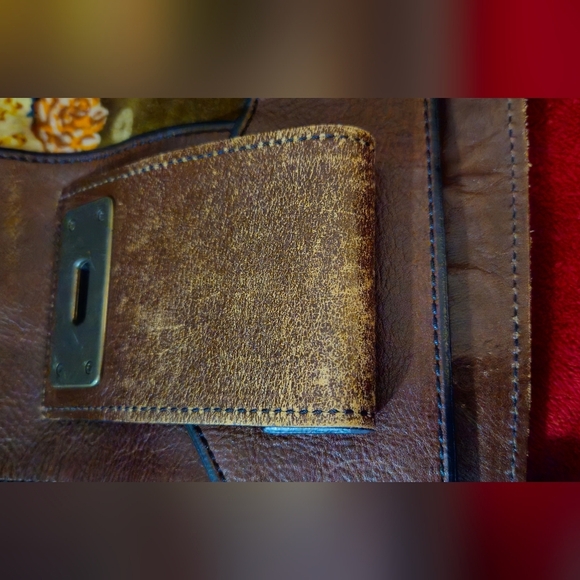 Fossil Vintage Rare Reissued Weekender Brown and Multicolor Satchel - Picture 15 of 16